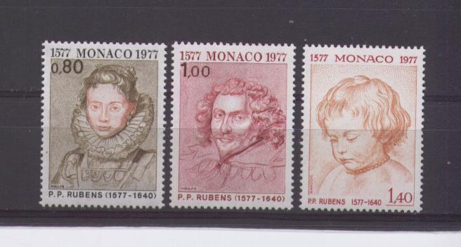 Monaco, 400ème Anniversaire De P.P. Rubens, 1977, N° 1098/1100 Yvert Neufs ** - Rubens