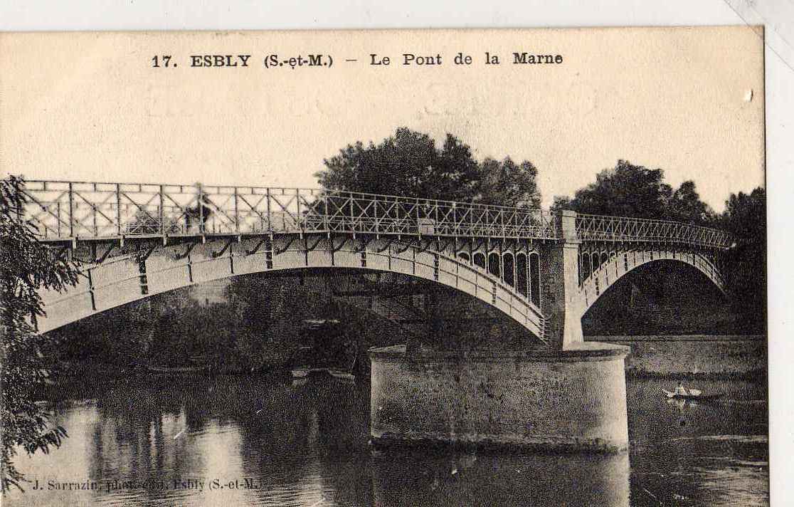 77 ESBLY Pont De La Marne, Ed Sarrazin 17, 191? - Esbly