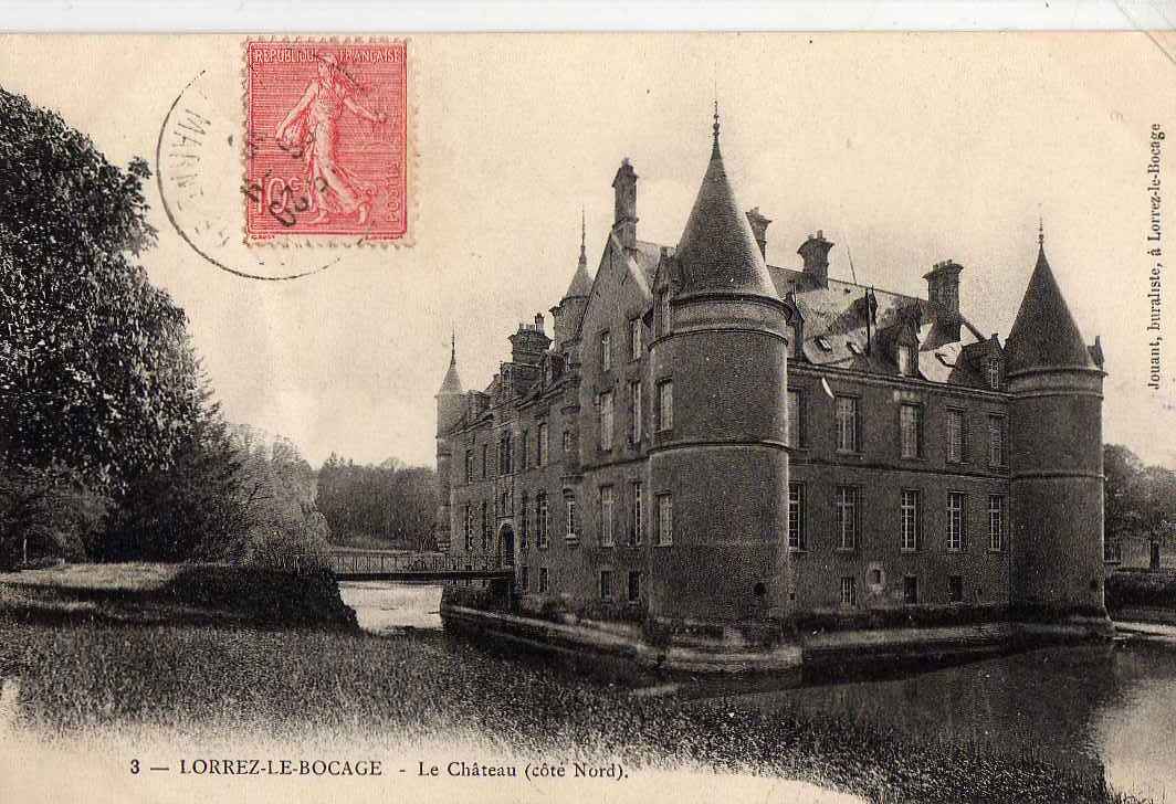 77 LORREZ LE BOCAGE Chateau, Coté Nord, Ed Jouant 3, 1905 - Lorrez Le Bocage Preaux