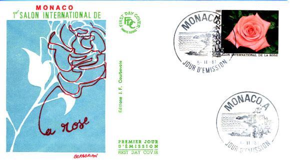 MONACO - FDC 1297 - Roses