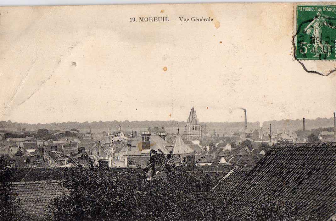 80 MOREUIL Vue Générale 1911 - Moreuil