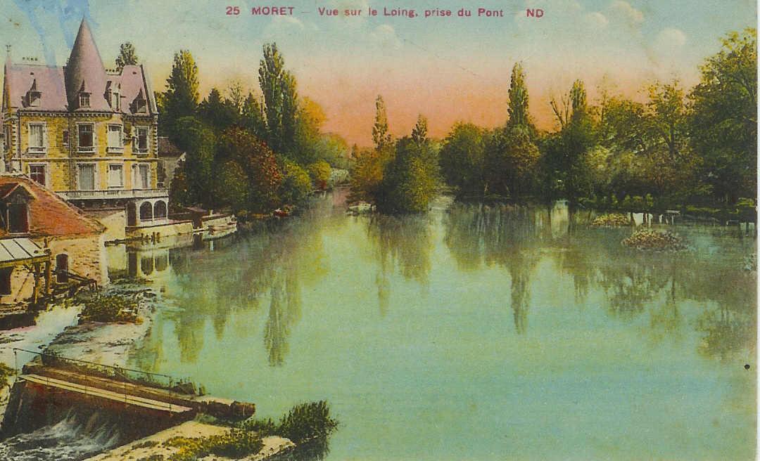 MORET : Vue Sur Le Long Prise Du Pont - Moret Sur Loing