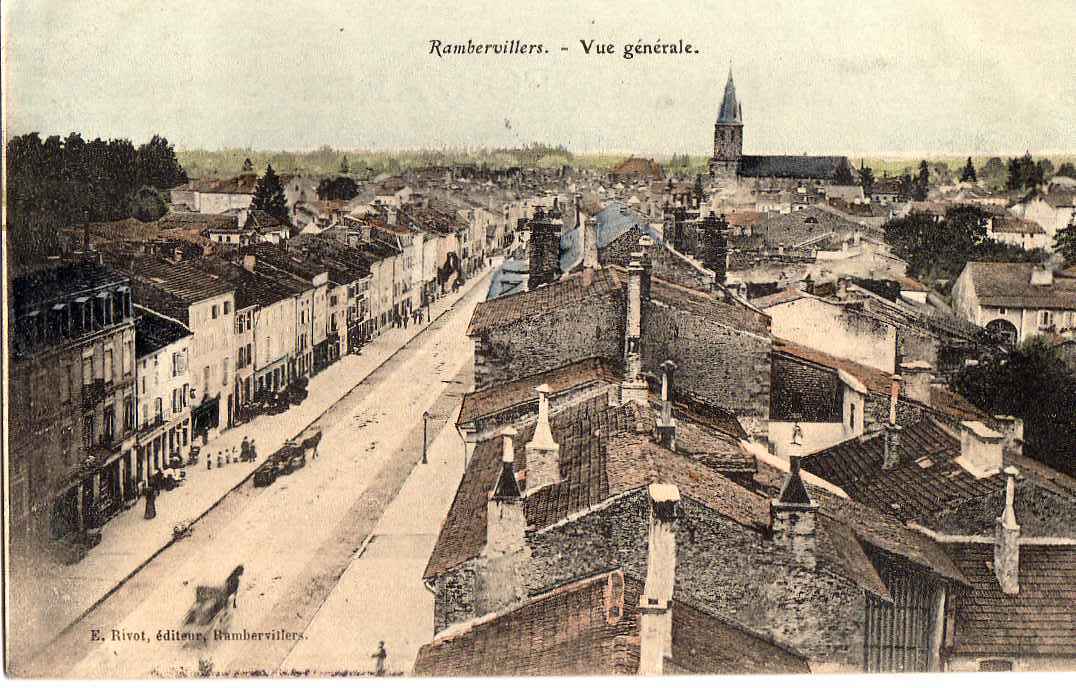 88 RAMBERVILLERS Vue Générale, Colorisée, Ed Rivot, 1905 - Rambervillers