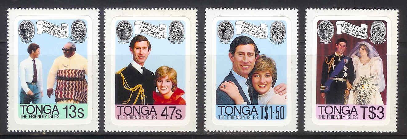 TONGA 1981 DIANA MNH Stamp(s) Wedding 786-789 #3145 - Royalties, Royals