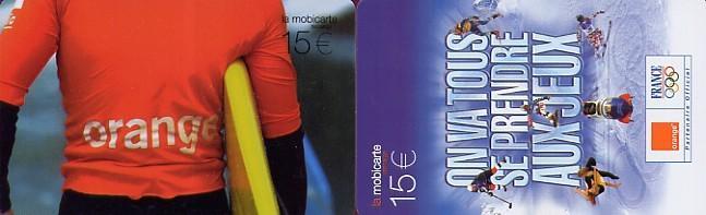 @+ 4 Mobicartes Etat Courant : MARSATAC + LE RAID 2 + SALT LAKE + LONG BOARD. - Cellphone Cards (refills)