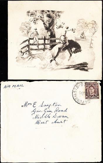 1945 Australia: Postal Stationery - Greeting Card Inside - Military Interest - Interi Postali