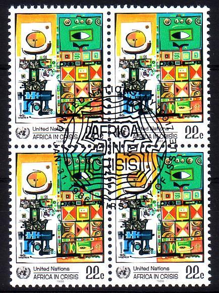 NATIONS UNIS - Bureau De NEW YORK - 458 Obli (bloc De 4) Cote 3,20 Euros Depart à 10% - Used Stamps