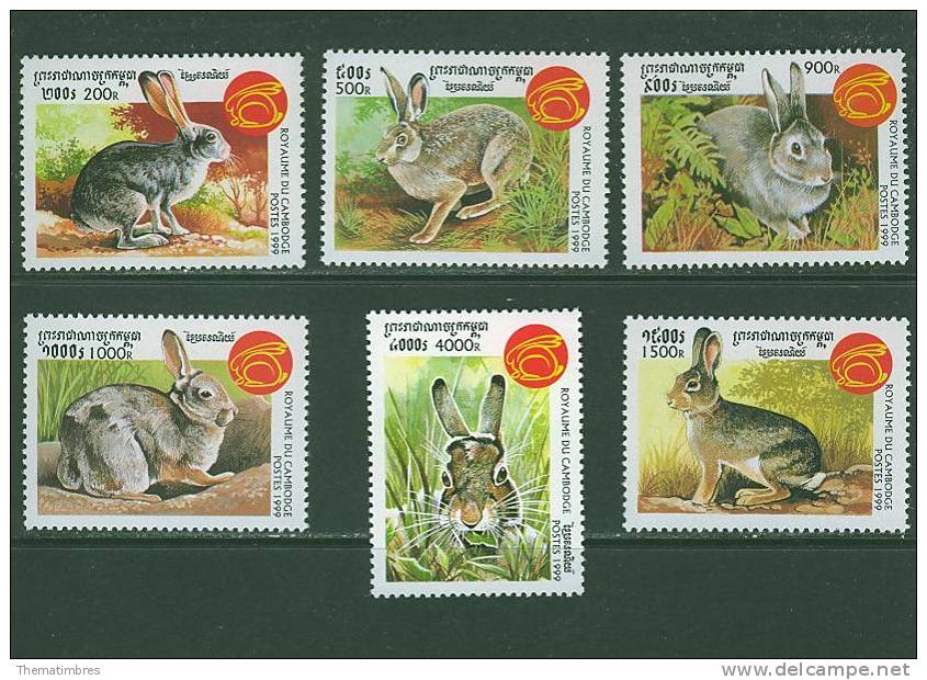 T0982 Année Du Lapin 1571 à 1576 Cambodge 1999 Neuf ** - Astrology