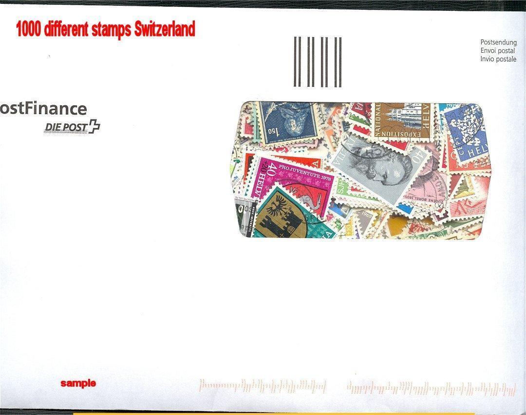 COLLECTION: 1000 DIFFERENT SWITZERLAND STAMPS - GOOD PACKET! - Collections
