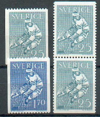 Série ** N° 554-555-554ab  (Yvert Suède) Cote 5,70€ Hockey Sur Glace - Unused Stamps