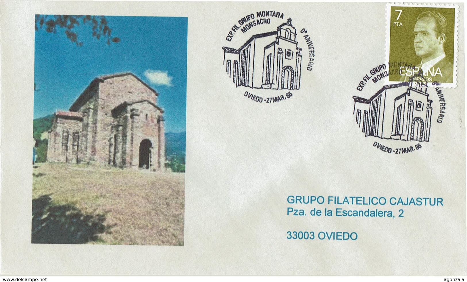 ENVELOPE CANCELLATION GROUPE D'ALPINISME - ÉGLISE MONSACRO 1985 - Escalada