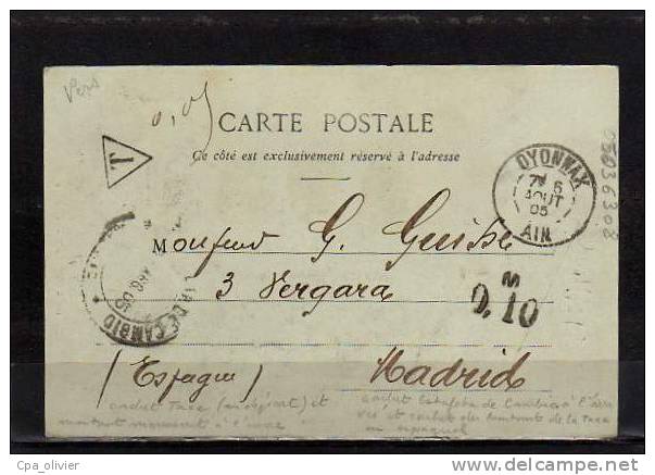 01 OYONNAX Grande Rue, Animée, Commerces, Ed Vialatte 109, 1905, Dos 1900 - Oyonnax