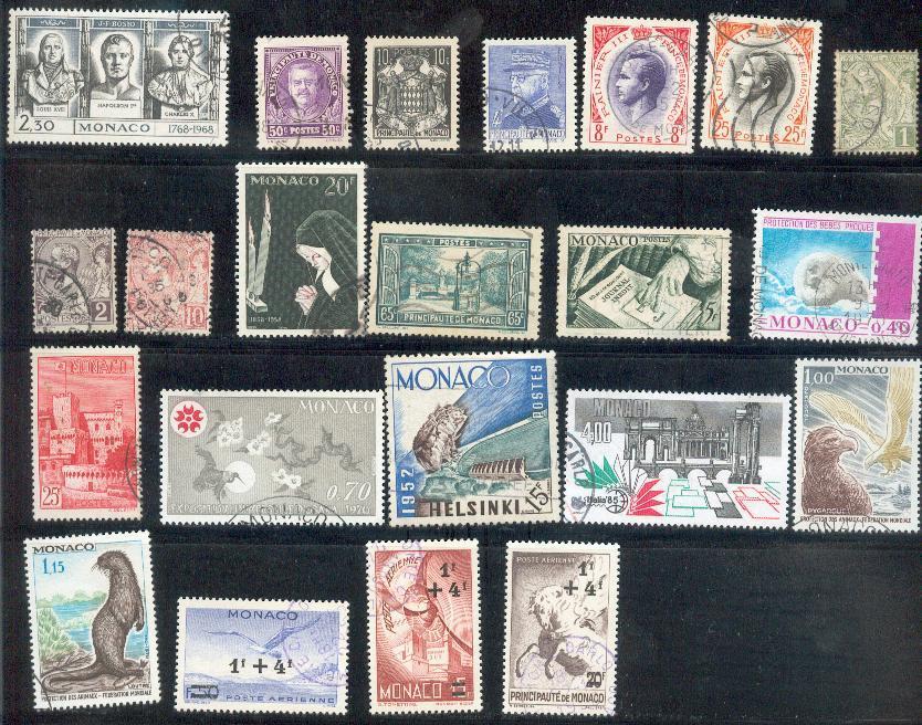 Lot De Timbres Oblitérés De Monaco Cotés Plus De 60 € - Collections, Lots & Series