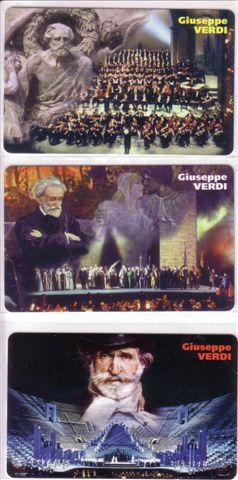 GIUSEPPE VERDI  ( San Marino MINT & RARE Set Of 3.cards ) Classic Music - Musique - Musik -  Musiques - Musica - Musical - Music