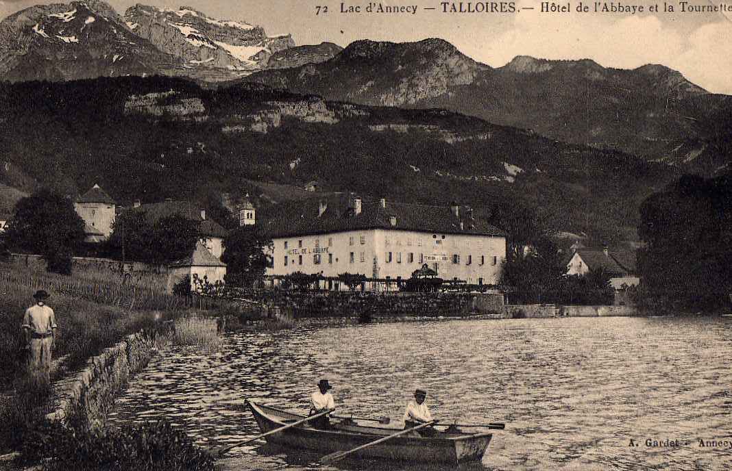 74 TALLOIRES Lac D´Annecy, Hotel De L´Abbaye, Tournette, Animée, Barque, Ed Gardet 72, 191? - Talloires