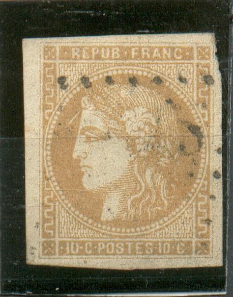 Lot 25 - YT 43 A - 1870 Bordeaux Printing