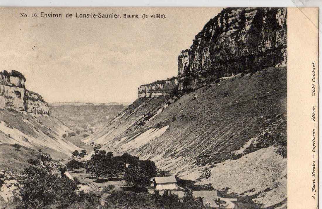 39 BAUME LES MESSIEURS Vue Générale, Vallée, Ed Fanet 16, 1904 - Baume-les-Messieurs