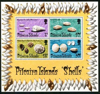 Pitcairn Islands (Feuillet / SS) (Scott 140a - Coquillages / Shells) ** - Pitcairn