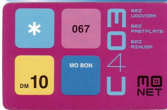 10 DEM ... Montenegro Very Old Issue Prepaid GSM Card * Prepaye Carte Recharge - Value In Old Deutschland Marks Vaucer - Other - Europe