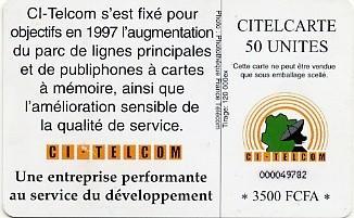 @+  Cote D´Ivoire - Telephone 50U - Ivoorkust