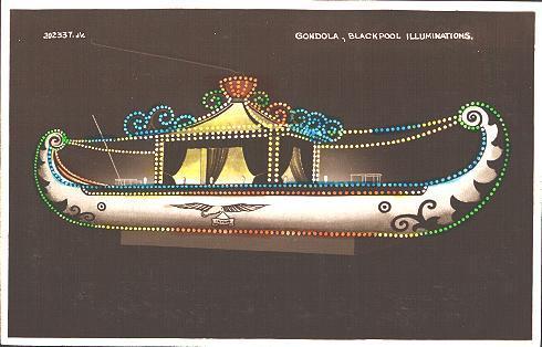 The Gondola, Blackpool Illuminations, U.K. - Real Photo - Blackpool