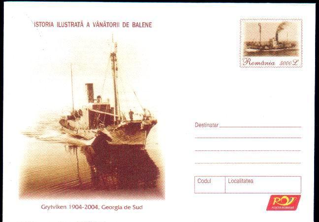 WHALE BALEINE- Hunting,entier Postal Stationery 190/2004, Paypall - Balene