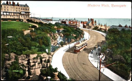 Street Scene With Tram, Madiera Walk, Ramsgate, U.K. - Ramsgate