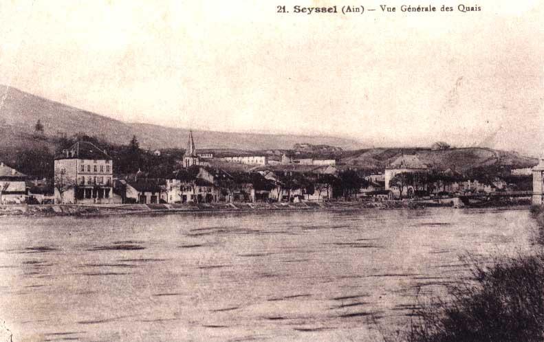 CPA Seyssel (01, Ain) Vue Générale Des Quais , 1916 - Seyssel