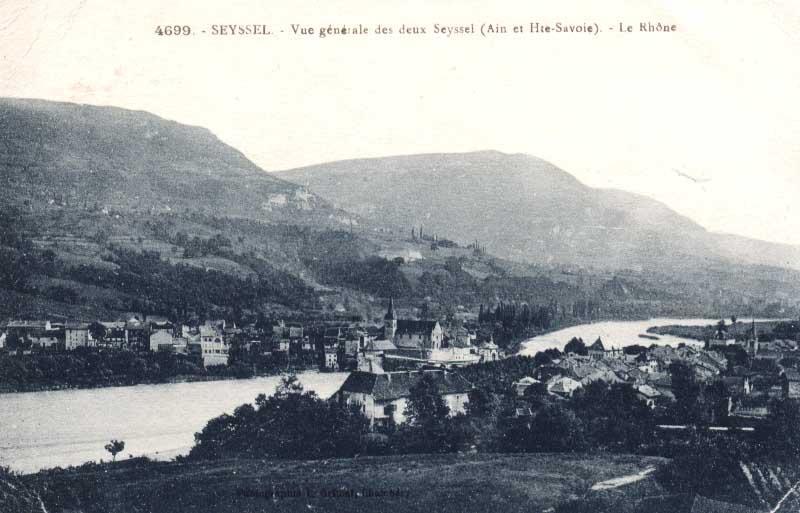 CPA Seyssel, Vue Générale Des 2 Seyssel : Ain (01) Et Haute-Savoie (74), 1927 - Seyssel