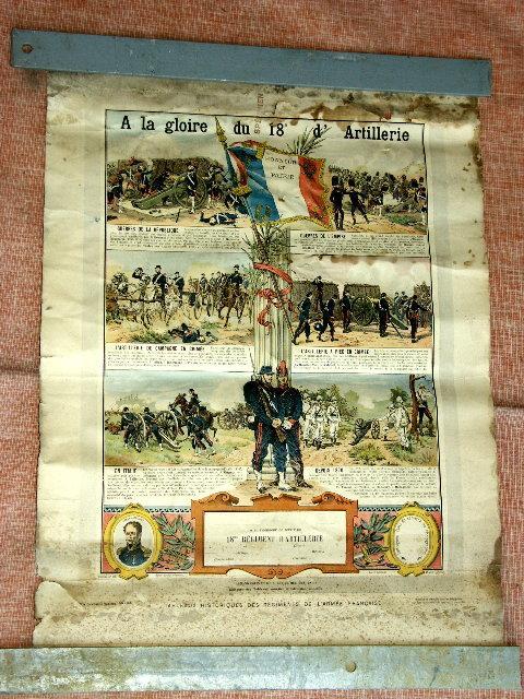 Tableau: à La Gloire Du 18° R.A  1882 - Autres & Non Classés