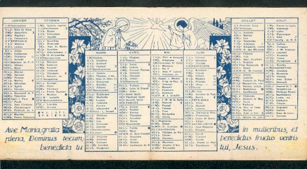 Petit Calendrier Illustré Relugieux 1933 Sous Forme De Dépliant C2 - Sonstige & Ohne Zuordnung