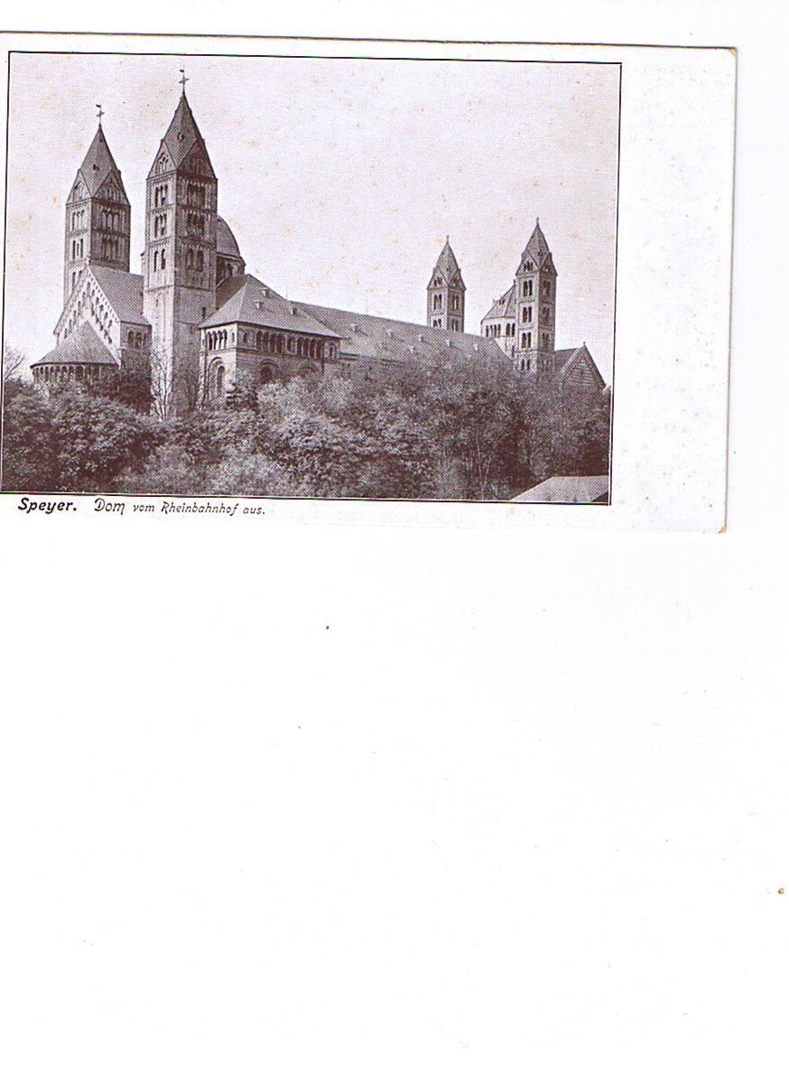 ALLEMAGNE   SPEYER   DOM VOM RHEINBAHNHOF AUS  Carte Neuve  Dos Non Séparé 1904 - Speyer