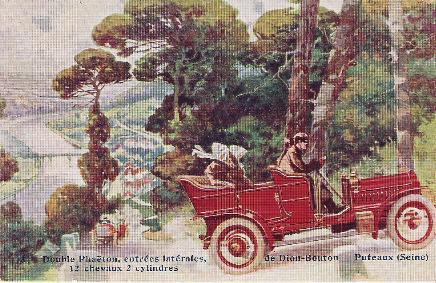 TRES BELLE CARTE DE DION BOUTON A PUTEAUX (Double Phaëton) - Puteaux