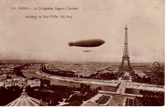 Dirigeable Clement Baillard Doublant La Tour Eiffel - Dirigeables