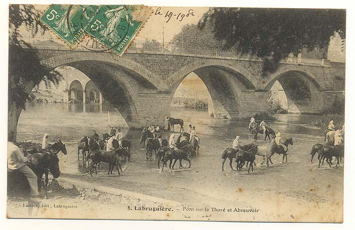 *CPA*TARN*LABRUGUIERE*PONT  SUR LE THORE ET ABREVOIR* - Labruguière