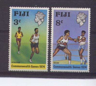 Fidji, Jeux Du Commonwealth 1974, Athlétisme Et Boxe, N° 321/22 Yvert Neufs ** - Pugilato
