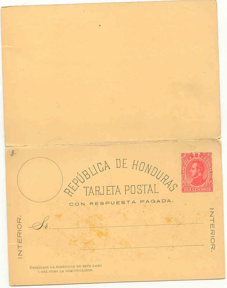 Postcard With Reply - Honduras