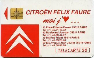 CITROEN PARIS 50U SO3  08.91 BON ETAT - 1991
