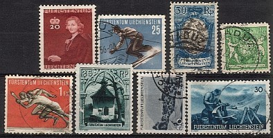 Lote 9 Sellos LIETCHTENSTEIN º - Used Stamps