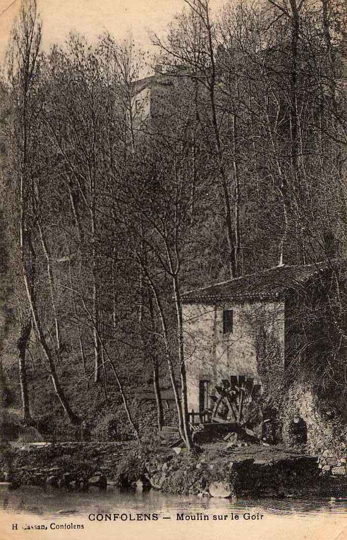 16 CONFOLENS Moulin Sur Le Goir, Moulin à Roue à Aube 1910 - Confolens