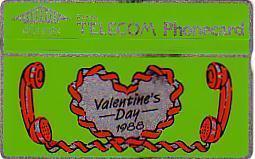 GB JOUR DE LA ST VALENTIN VALENTINE DAY 1988 CARTE ANCIENNE ET RARE 40U - Autres & Non Classés