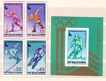 BULGARIA  / Bulgarie  1979  Olympic G.-Lake Placid  4v.+S/S-MNH - Invierno 1980: Lake Placid