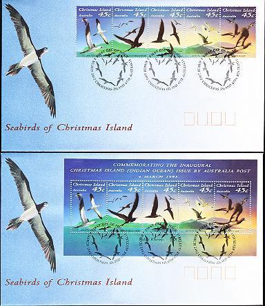 (2) Seabirds Of Christmas Island - Stamps And Mini Sheet FDC´s - Christmaseiland