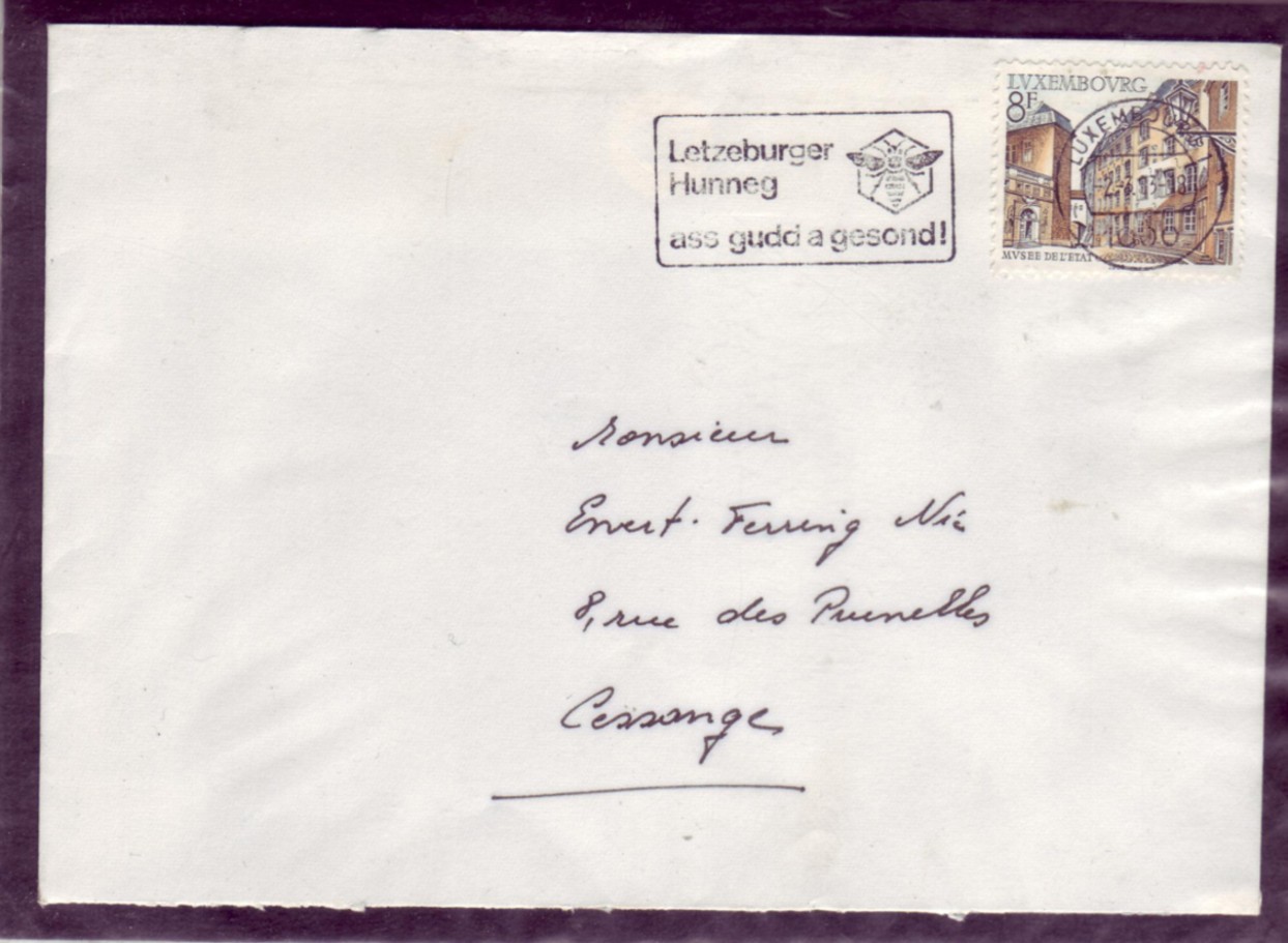 LUXEMBOURG  Lettre  1983     Abeilles - Honingbijen