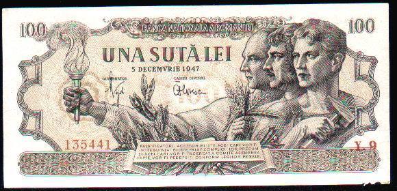 Romania Issued After 1947 Currency Reform 5 Dec 1947,VF,100 LEI. - Andere - Europa