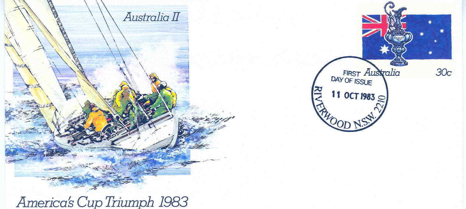 VOILE AUSTRALIE 1983 ENTIER POSTAL COUPE DE L'AMERICA - Voile