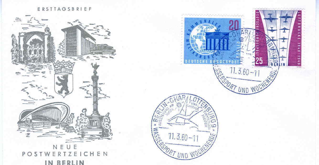 VOILE  OBLITERATION TEMPORAIRE ALLEMAGNE BERLIN 1960 COURSE BERLIN- CHARLOTTENBURG - Voile