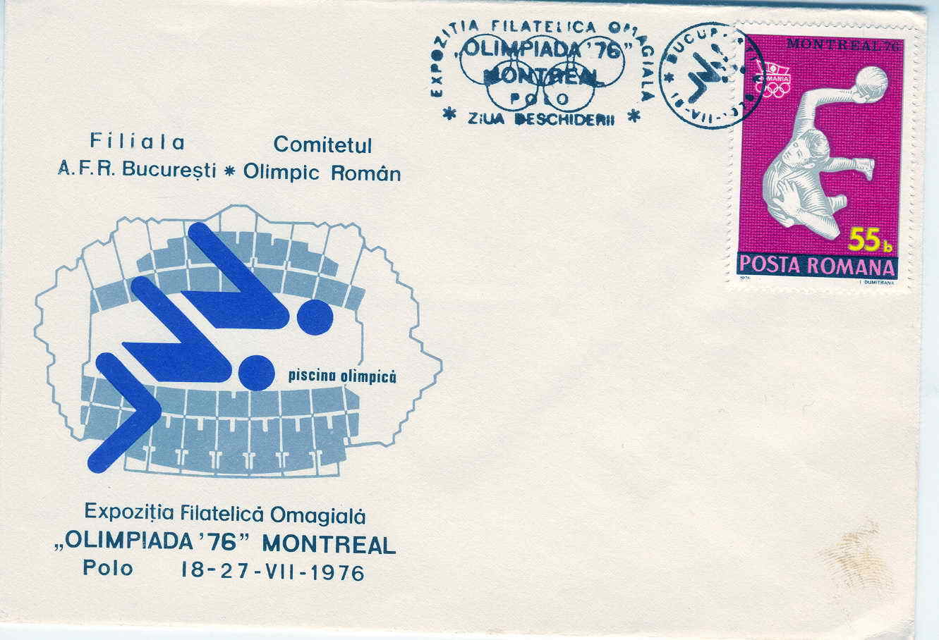 NATATION  OBLITERATION TEMPORAIRE 1972 JEUX OLYMPIQUES DE MONTREAL - Verano 1976: Montréal