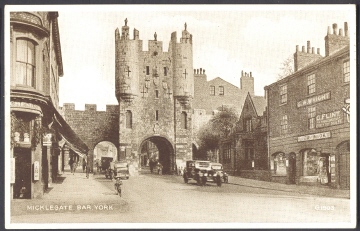 Animated Street Scene With Shopfront, Micklegate Bar, York, U.K. - York