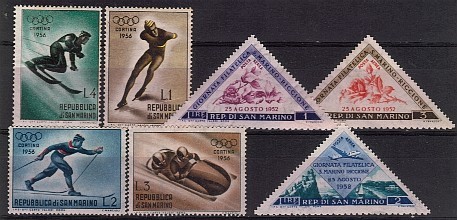 Lote 7 Sellos SAN MARINO  ** - Unused Stamps